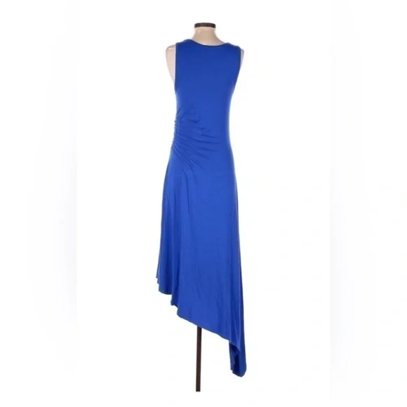 Neiman Marcus royal blue tank long asymmetrical maxi Sleeveless Dress size small - Picture 2 of 11